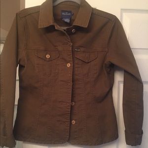 Brown button up jacket. Worn only a couple times.
